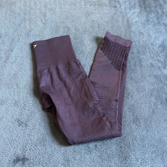 Gymshark Mauve Purple Laser Cut Seamless Leggings - Picture 1 of 6
